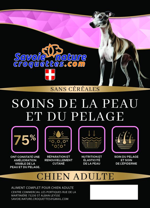 Croquettes soins de la peau et du pelage au saumon hydrolysé pour chiens adulte