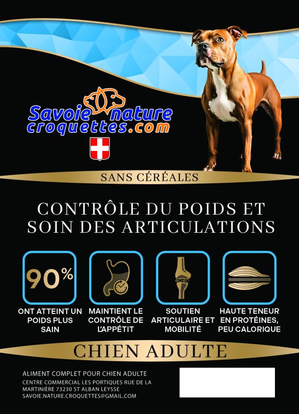 Croquettes contrôle du poids et soins des articulations au poisson blanc hydrolysé pour chiens adulte