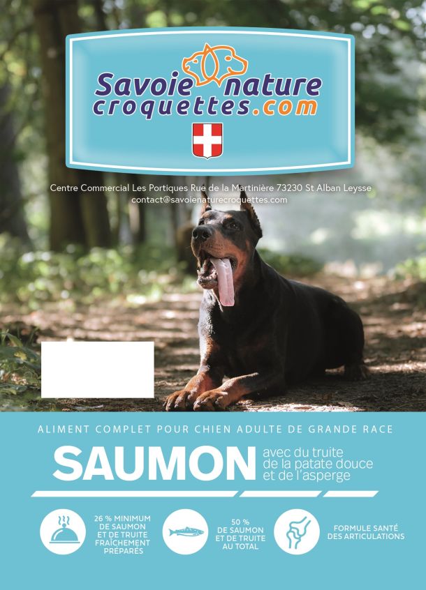 croquettes grande race au saumon , croquettes GR